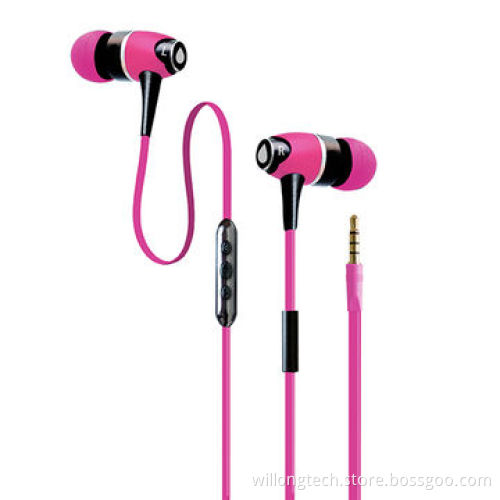 Colorful metallic ear-buds for MP3 player